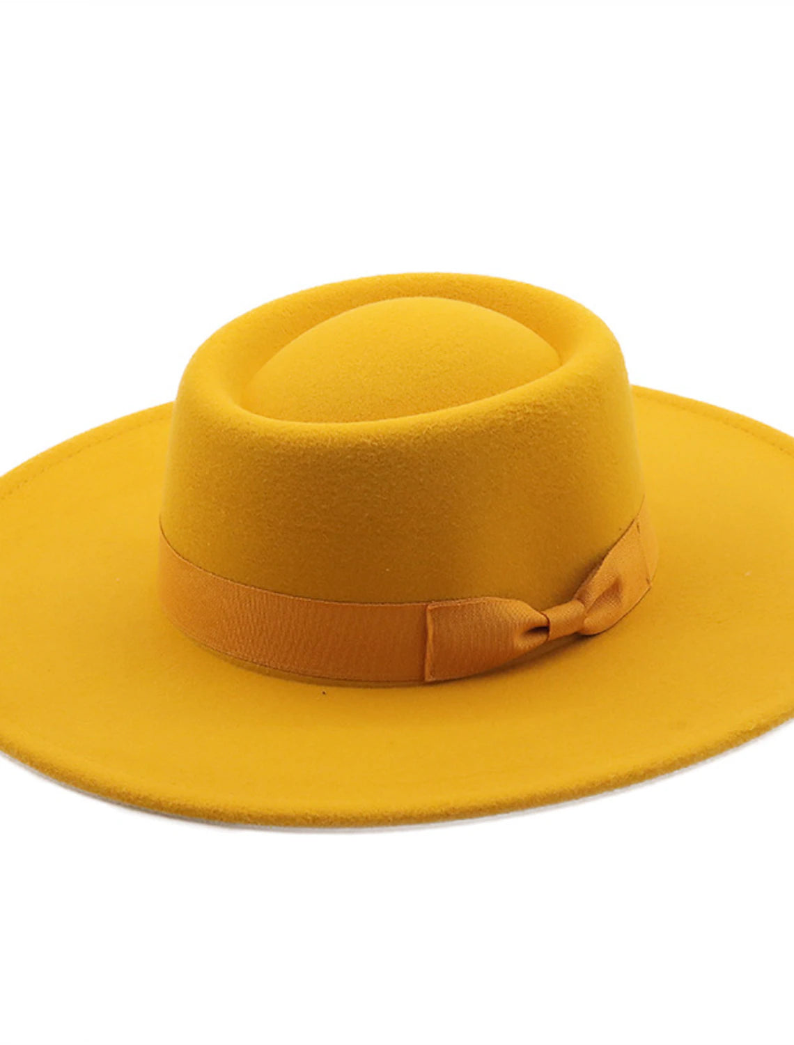 Wholesale Hats Flannel Bucket Hat Party / Evening Holiday Kentucky Derby Melbourne Cup Cocktail Simple Solid Color With Bowknot Headpiece Headwear